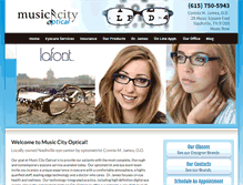Tablet Screenshot of musiccityoptical.com
